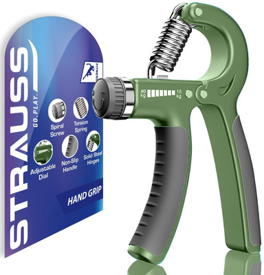 Strauss Adjustable Strengthener | Finger Exerciser| Hand Grip/Fitness Grip(Green)