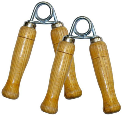 Lyzoo Wooden Handle Hand Grip For Hand strength Exercise gym grip for unisex pack of 2 Hand Grip/Fitness Grip(Brown)