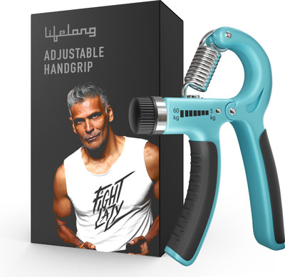 Lifelong LLFAHG001 Adjustable Hand Grip Strengthener|Hand Gripper|Forearm Exerciser Hand Grip/Fitness Grip(Blue, Black)