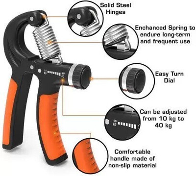 ODDISH; way to fitness R Shape Muscle Developer Adjustable Hand Grip Strengthener for Gym Workout Hand Grip/Fitness Grip