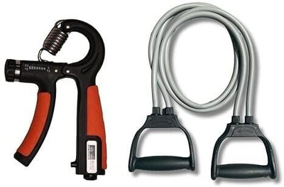 BoldFire Double Toning Tube with Counter Hand Gripper Combo Hand Strengthener Hand Grip/Fitness Grip(Multicolor)