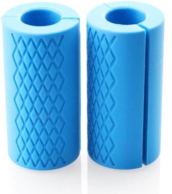 Leosportz 1 Pair Barbell Dumbbell Grips Thick Bar Handles Anti-slip Protect Pad Pull Up Weightlifting Fat Grip Support Hand Grip/Fitness Grip(Blue)