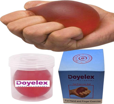 Doyelex Gel Exercise Ball for Hand Therapy & Wrist Muscles Strengthening Hand Grip/Fitness Grip(Red)