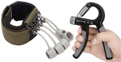 utkrist Finger gripper and hand grip combo pack of 2 adjustable and flexible Hand Grip/Fitness Grip