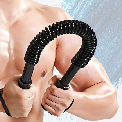 ShopiMoz Power Twister Bar-Arm, Shoulder Builder Exercise, Chest & Bicep Blaster Workout Hand Grip/Fitness Grip(Black)