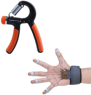 ArrowMax Adjustable Handgrip With Finger Exerciser Fitness Grip With Wrist support Hand Grip/Fitness Grip(Multicolor)
