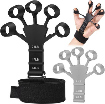 ShopiMoz Finger Strengthener Hand Exerciser Hand Grips for Strength Training for Therapy Hand Grip/Fitness Grip(Black)