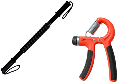 CODIVER Flexible Strength Chest Shoulder Arm Rod With Hand Gripper Hand Grip/Fitness Grip