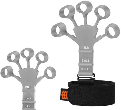 Handgrip Finger Grip Stretcher Hand Strengthen Equipment Hand Exercise Band Hand Grip/Fitness Grip(Black, Grey)