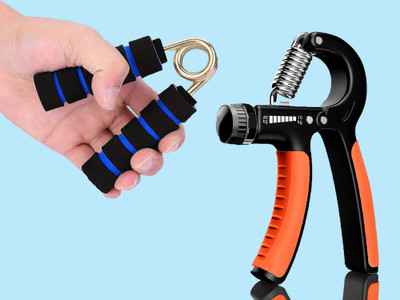 TRUE INDIAN Super Quality Hand Gripper || Wrist Exercise Equipment Adjustable 10 to 40kg Hand Grip/Fitness Grip(Orange, Blue)