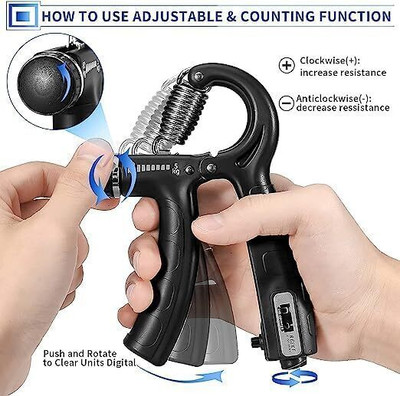 GJSHOP Counter Hand Grip Strengthener Adjustable Resistance Gripper Exerciser Squeezer Hand Grip/Fitness Grip
