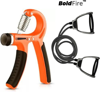 BoldFire Combo Rubber Bands for Fitness Exercise Resistance Tube with gripper Hand Grip/Fitness Grip(Multicolor)