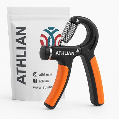Athlian Adjustable Hand Gripper, Strengthen Grip with 5-60 kg Resistance Hand Grip/Fitness Grip(Orange)