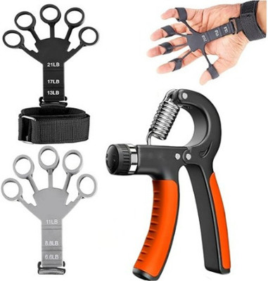 BOLDHIGH Finger Exerciser Equipment With Adjustable Hand Gripper (2 Pack) Hand Grip/Fitness Grip(Multicolor)