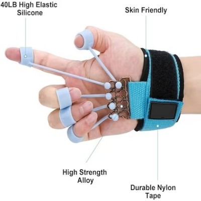 JAMUNESH TRENT Finger Gripper Strength Trainer Forearm Exerciser Hand Yoga Resistance Band Hand Grip/Fitness Grip(Multicolor)