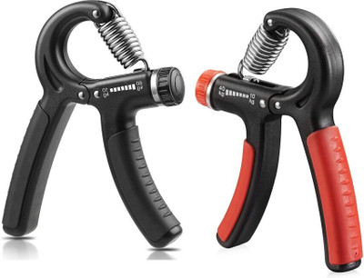 TRUE INDIAN Hand Grip Strengthener, Adjustable Gripper Perfect for hand exercise Hand Grip/Fitness Grip(Black, Orange)