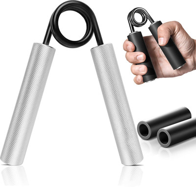 Wearslim Adjustable Resistance Exerciser Forearm & Finger Trainer with Counter Hand Grip/Fitness Grip(Silver)