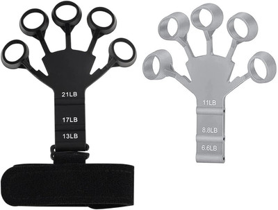 Quinergys Finger Hand Exerciser Strengthener-1 Set Hand Grip/Fitness Grip(Black, Grey)