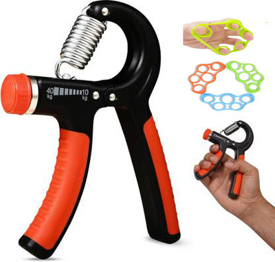 keycraze Finess Grip with variable resistance finger exerciser Hand Grip/Fitness Grip(Orange)