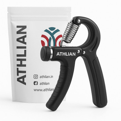 Athlian Adjustable Hand Gripper, Strengthen Your Grip with 5-60 kg Resistance Hand Grip/Fitness Grip(Black)