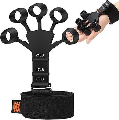GJSHOP Workout Hand Finger Trainer Gripster Exerciser Grip Strength Hand Grip/Fitness Grip(Black)