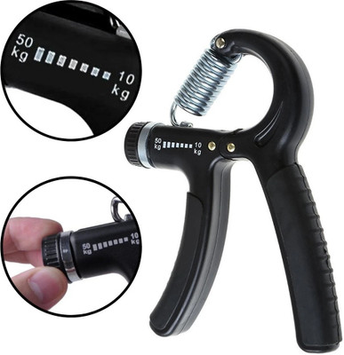 PalmPro Hand Grip Strengthener Adjustable Resistance 50 kg Weight for Home Gym Workout Hand Grip/Fitness Grip(Black, Grey)