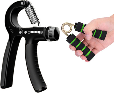 Suthers Adjustable Hand Gripper Strengthener With Foam Mini Gripper Hand Grip/Fitness Grip(Black)