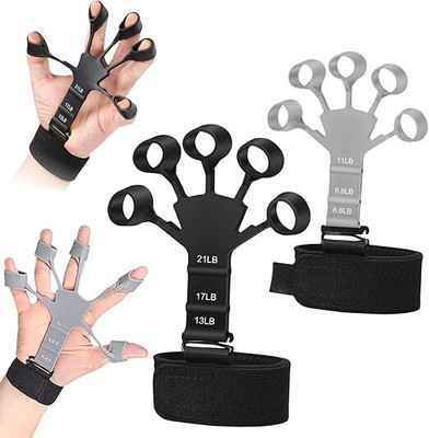 FusionSport Hand Trainer 5-Finger Grip Strength Trainer - Set of 2 Forearm for Intensive Hand Grip/Fitness Grip