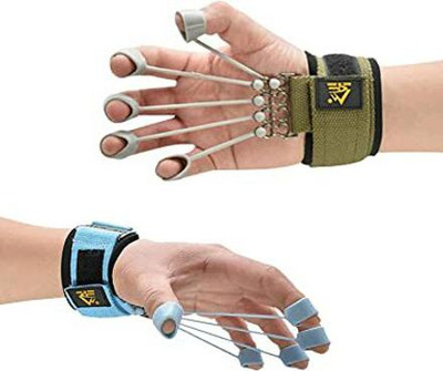 Xyno Finger Grip Stretcher Hand Strengthen Equipment Hand Exercise Band-C3 Pack Of 2 Hand Grip/Fitness Grip(Multicolor)
