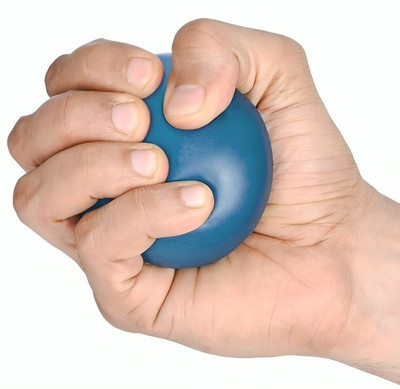 Comfortinglives Finger Grip Gel Ball Hard, Stress Relief & Hand Therapy for Office (Hard) Hand Grip/Fitness Grip(Blue)