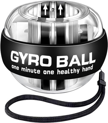 AADGEX Wrist Gyro Ball for Stronger Muscle and Bones Workout Strengthening Exerciser Hand Grip/Fitness Grip(Black)