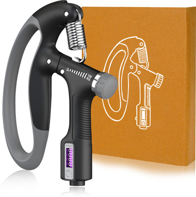 QUICK FIT Professional Training Adjustable Electronic Muscle Training 10-100KG Hand Grip/Fitness Grip(Silver)