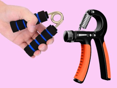 TRUE INDIAN Super Quality Combo Of Handgripper Strengthener Hand Gripper For Men And Women Hand Grip/Fitness Grip(Black, Orange)