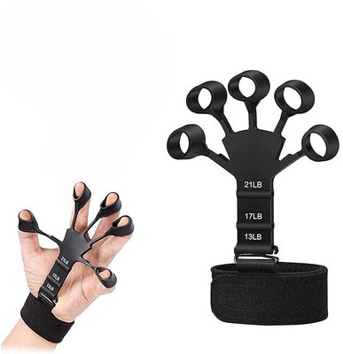 VELUZA Finger Gripper Finger Exerciser Silicone Grip Strength Trainer Hand Grip Hand Grip/Fitness Grip(Multicolor)