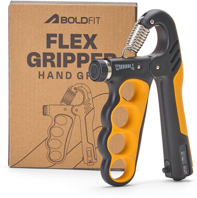 BOLDFIT Adjustable Hand Grip 5 - 100 kg Finger & Hand Exercise Fitness Grip with Counter Hand Grip/Fitness Grip(Orange, Black)