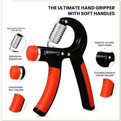 justshark Adjustable Real and tested 10-40 Hand Grip/Fitness Grip (Black) Hand Grip/Fitness Grip