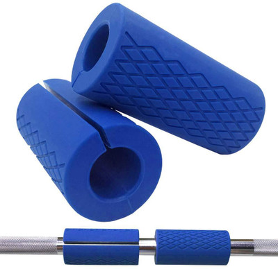 Pheonix Pair of Dumbbell Grips Barbell grip Thick Bar Handles Anti-slip Protect Fat Grip Hand Grip/Fitness Grip(Blue)
