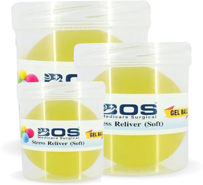 HCG Healthcure generation Silicone Gel Exerciser Ball for hand exercise Hand Grip/Fitness Grip(Yellow)