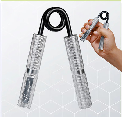 Manogyam Heavy-Duty Metal Strengthener 150LB Wrist Exerciser Hand Grip/Fitness Grip(Silver)