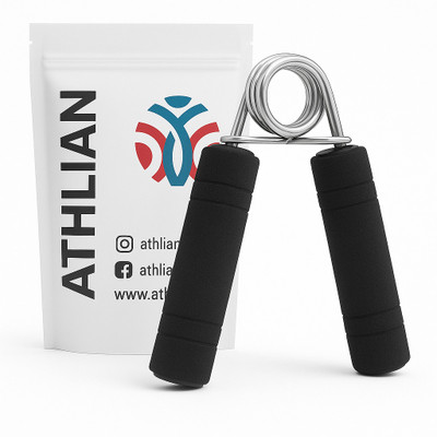 Athlian Foam Hand Gripper, Non-Slip Grip for Hand & Finger Exercise for Men & Women Hand Grip/Fitness Grip(Black)