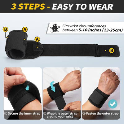 vyzoe ADI-8794 Gym Grip Hand Grip/Fitness Grip(Black)