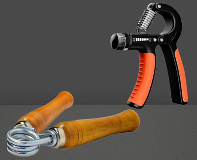 TRUE INDIAN Super Quality Adjustable 10 to 40kg Hand Grip|Strengthener For Men And Women Hand Grip/Fitness Grip(Orange)