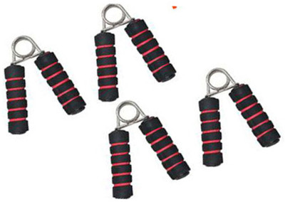Epolatics CHROME PLATED STEEL HANDGRIP - 4 PIECE Hand Grip/Fitness Grip(Red)