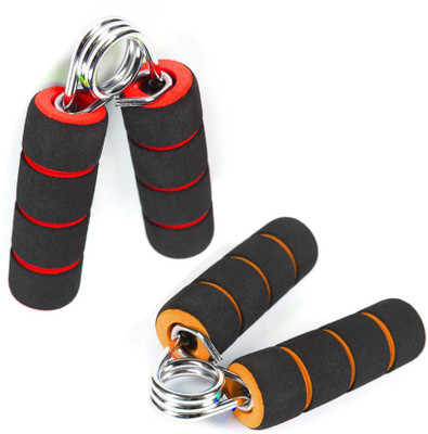 NEPROCK Gym hand gripper Wrist Forearm Strength Workout Stretching Hand Grip/Fitness Grip(Red, Orange)