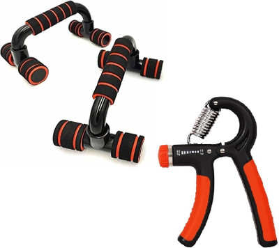 LIVOX Powerful Push-Up Bar & R Hand Gripper Combo Push-up Bar