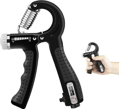 QUICK FIT Grip Trainer Resistance 10-60KG,Automatic Counter Athletes &Injury Recovery Hand Grip/Fitness Grip(Black)