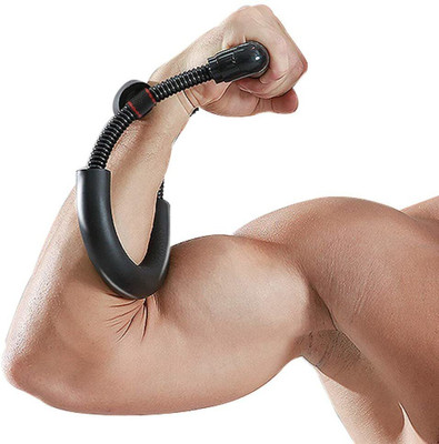 Leosportz Adjustable Forearm Strengthener Wrist Exerciser Equipment for Upper Arm Workout and Strength Training- Hand Grip (Black) Hand Grip/Fitness Grip(Black)