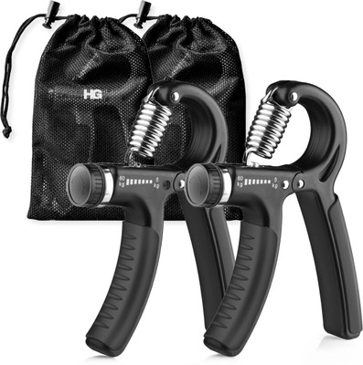 HOMEGALLEY 5 Kg to 60 Kg Adjustable Hand Grip Strengthener, Hand Gripper for Men & Women Hand Grip/Fitness Grip(Black)