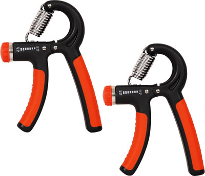 QUICK FIT 2PC Hand Grippers For Best Hand Exerciser Grip Adjustable 10kg Hand Grip/ Hand Grip/Fitness Grip(Black, Orange)