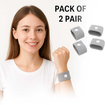 ZOOMBUY Motion Sickness Band Anti Nausea Wristband Anti Motion Sickness Bands Hand Grip/Fitness Grip(Grey)